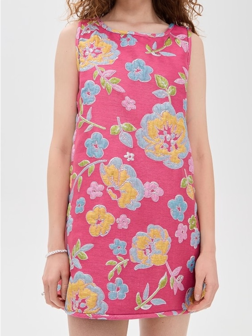 Arianne Elmy Jacquard Swing Tank Dress Pink XS